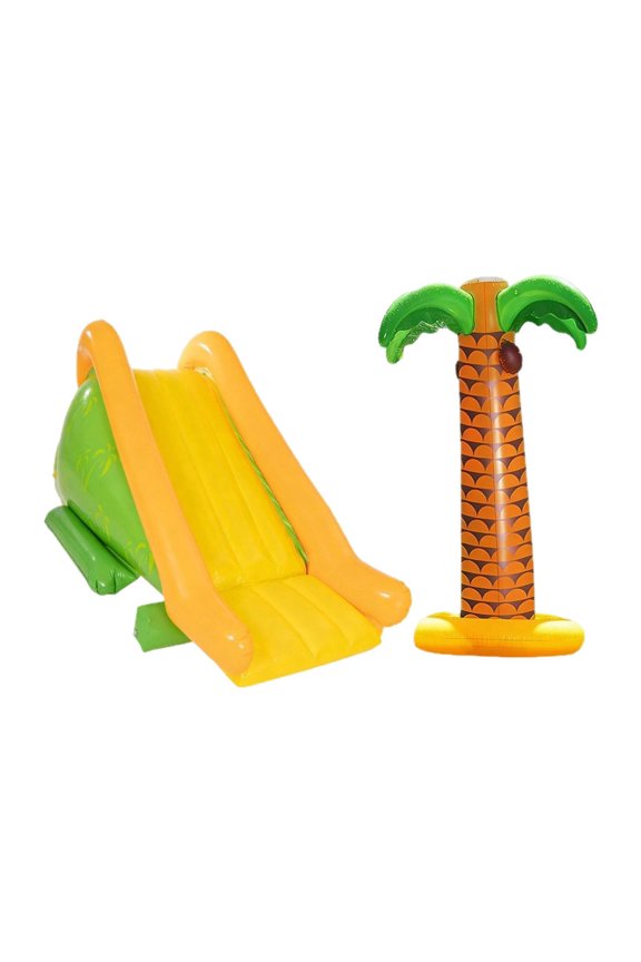 Inflatable Pool Slide Water Slide Convenient Practical Quick Inflate Deflate Widened Step Stable Easy Assembly Playground Toy