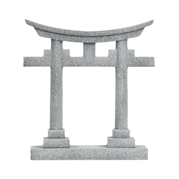 Fzaqwen Japanese Torii Gate Miniature Sculpture Crafted from PVC Material for Home Decor 6.1x1.8x6.9cm