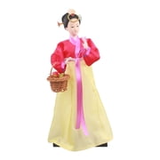 Fzaqwen Korean Hanbok Doll Antique Asian Doll Folk Ethnic Ornament Traditional 30cm Cute Style H