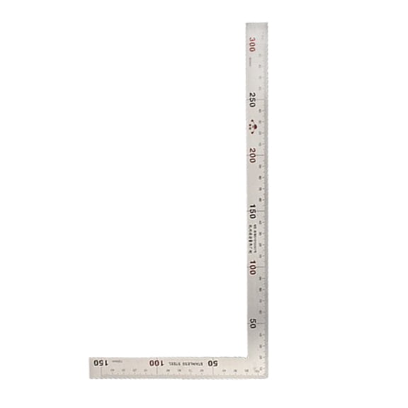 Fzaqwen L-Square Stainless Steel Ruler for Engineer Carpenter Measure Tools 300mm
