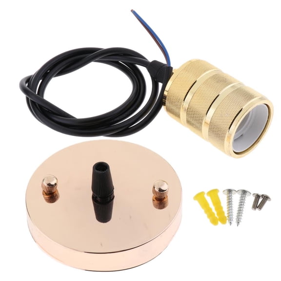Fzaqwen Light Holder with Wire 1 Meter Length - 240V Max 60 Watt Aluminum - 03