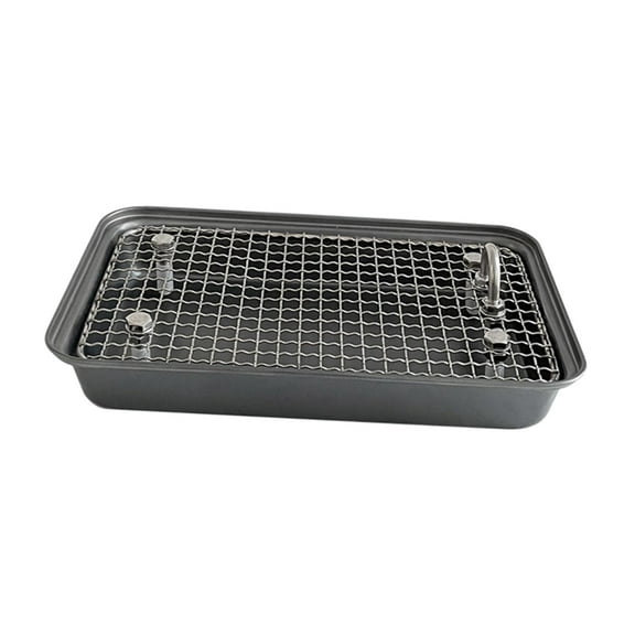 Fzaqwen Litter Toilet Small Animal Toilet Pan with Grid Easy to Clean Pee Pan Tray Bunny Gray