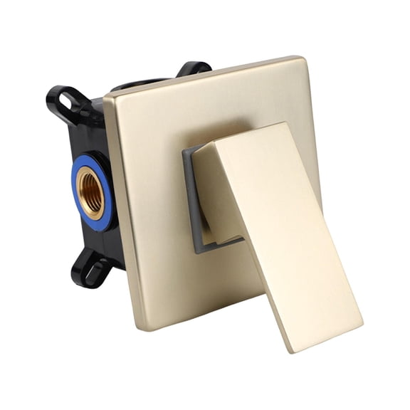 Fzaqwen Mixing Valve Concealed Embedded Box Water Mixing Valve Wall Mount Shower Control Gold