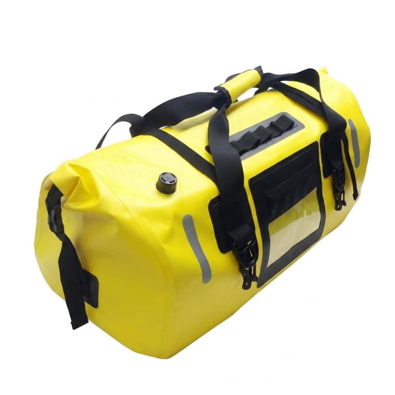 Fzaqwen Motorbike Tail Duffel Luggage Pack Roll Top Waterproof Build in Yellow Option with Easy Carry Handle for Travel and Distant Rides