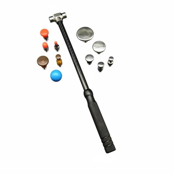 Fzaqwen Multi Head Bodywork Tool Car Dent Hammer Panel Reshaping Set Carbon Fiber Handle Reduces Fatigue During Use Suited for Professional Auto Techs and DIY Projects