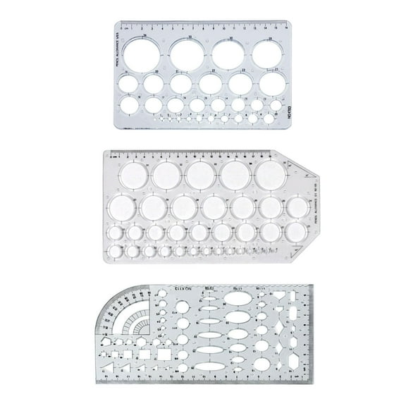 Fzaqwen Multifunctional Geometric Ruler Circle Round Stencil Templates Mathematics Draft