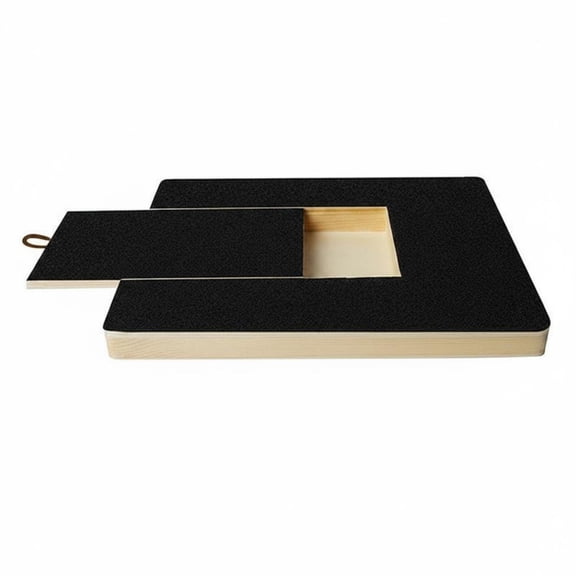 Fzaqwen Nail File Dog Scratch Board Wooden Scratching Pad with Hidden Treat Compartment for All Breeds and Home Grooming