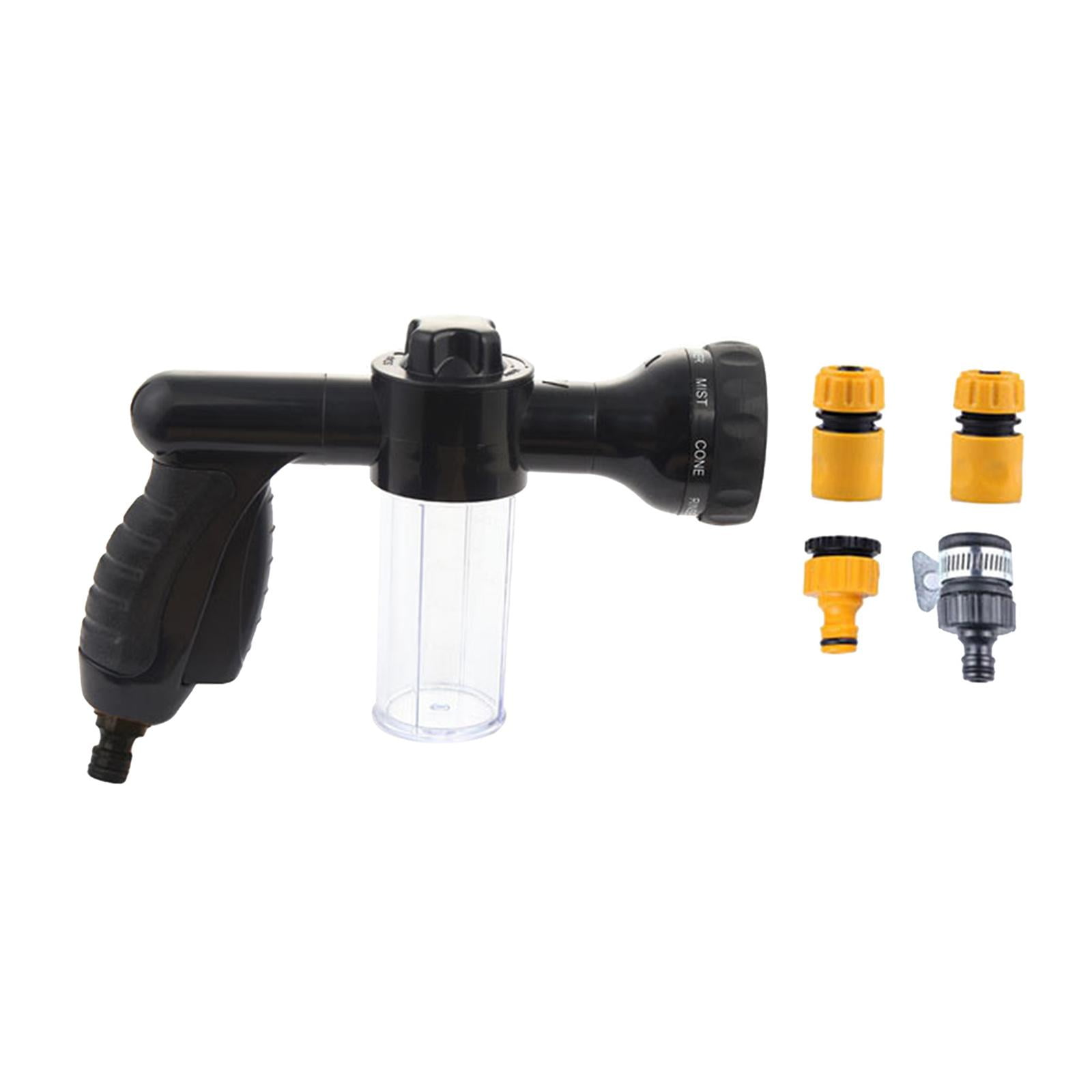 Fzaqwen Nozzle Sprayer Washer Heavy Duty Watering Garden Hose Nozzle Hose Nozzle Foam Sprayer for Lawn Cleaning Patio Garden Black