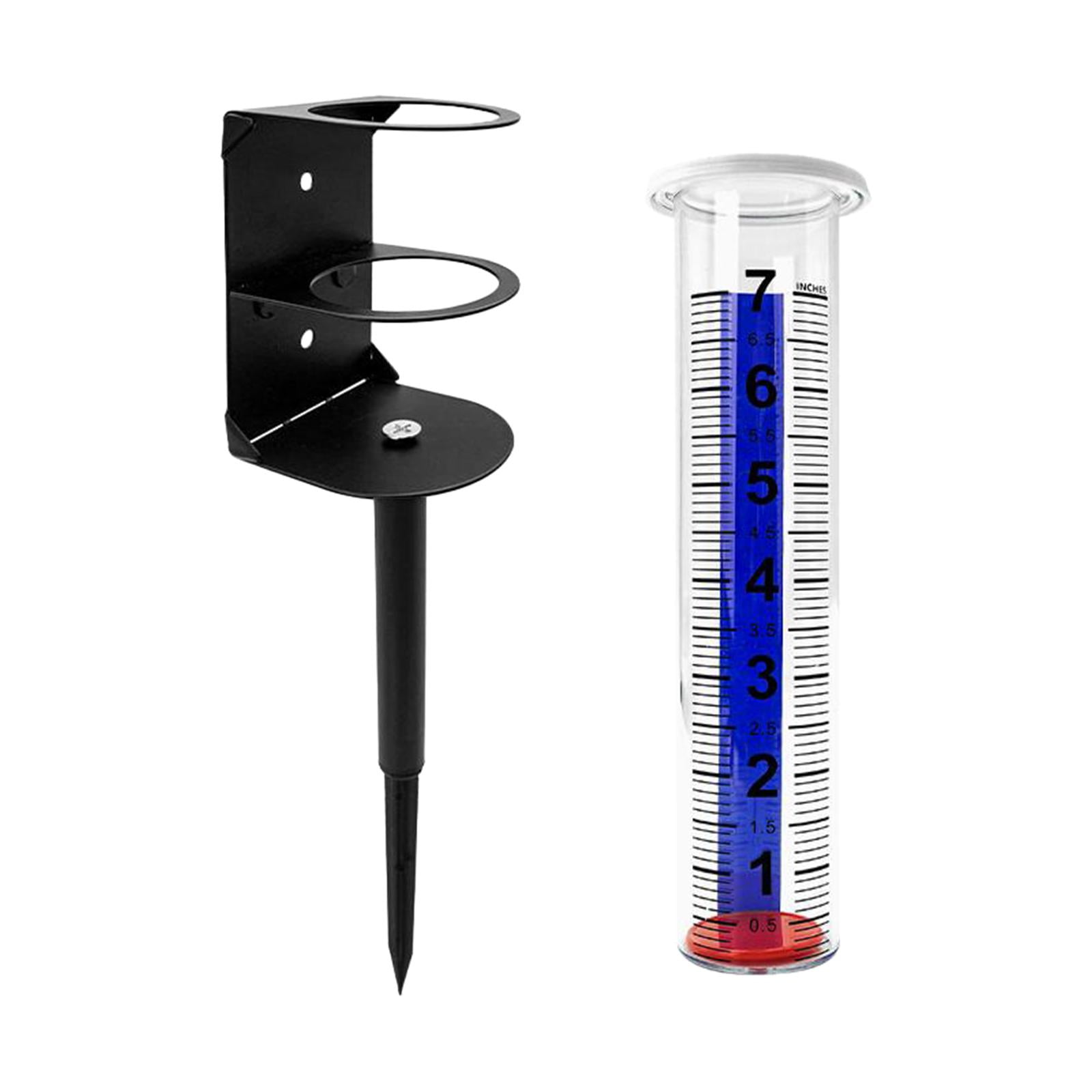Fzaqwen Outdoor Rain Gauge with Stake with Stand Measuring Tool for Farm Patio Fence