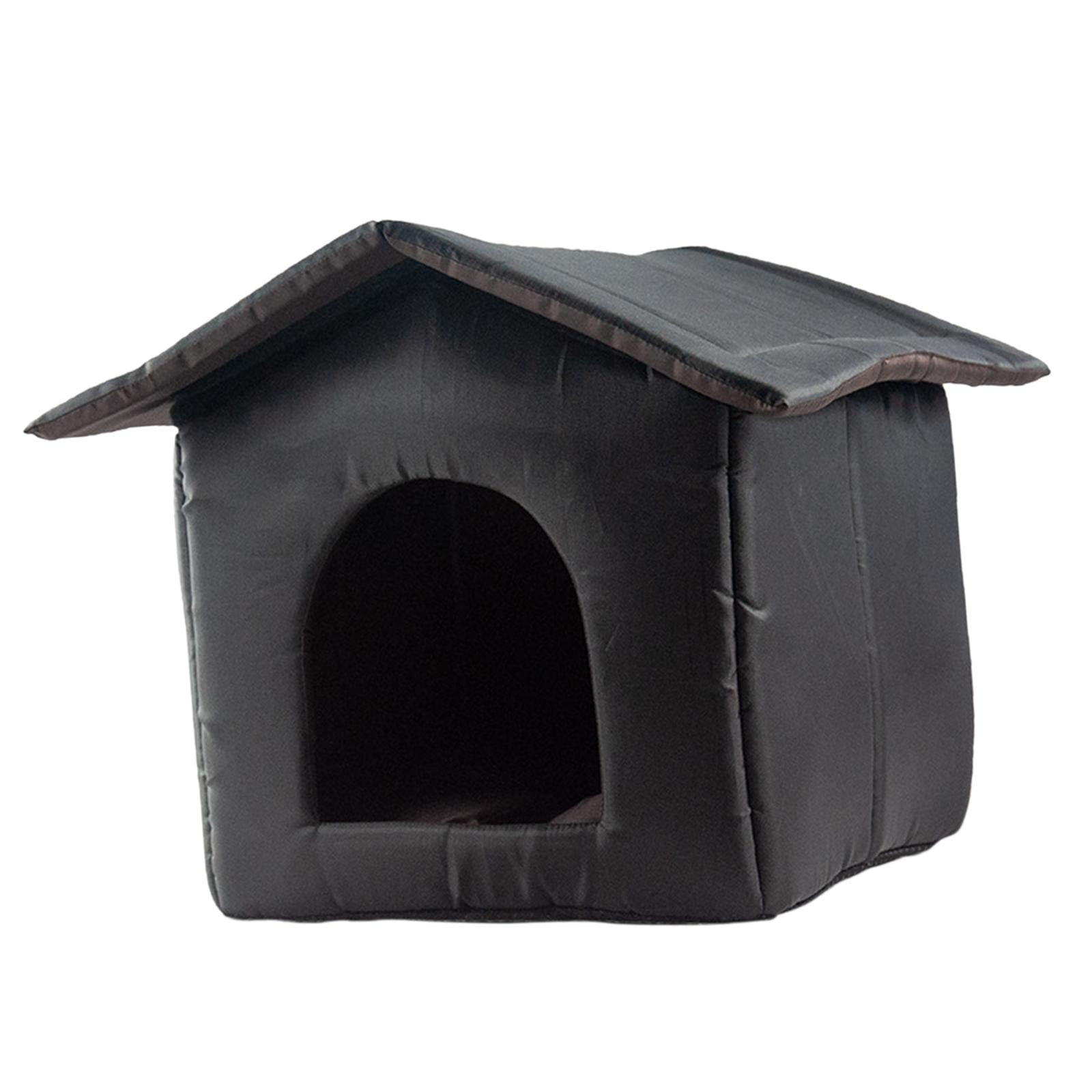 Fzaqwen Oxford Cloth Stray Cat Shelter, Waterproof Small Dog Winter Cave, Bed Furniture, 40cmx38cmx35cm