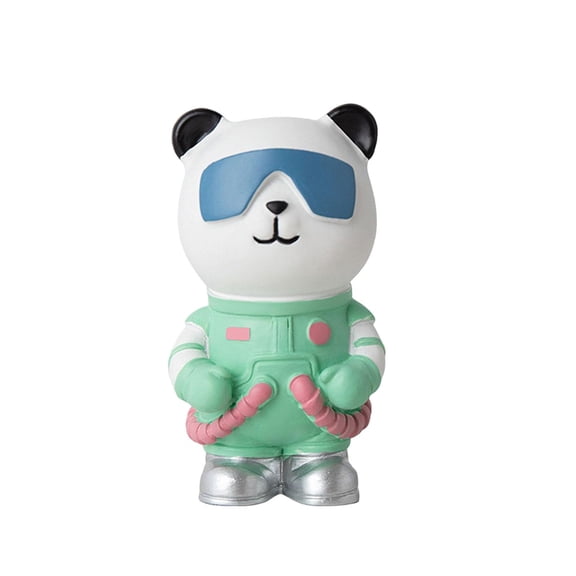 Fzaqwen Panda Astronaut Figurine Resin Crafts Creative Sculpture for Living Room Bedroom Green