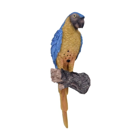 Fzaqwen Parrot Tree Hanging Ornament with Voice Recording, Realistic Bird Figurine, 10.2 Blue