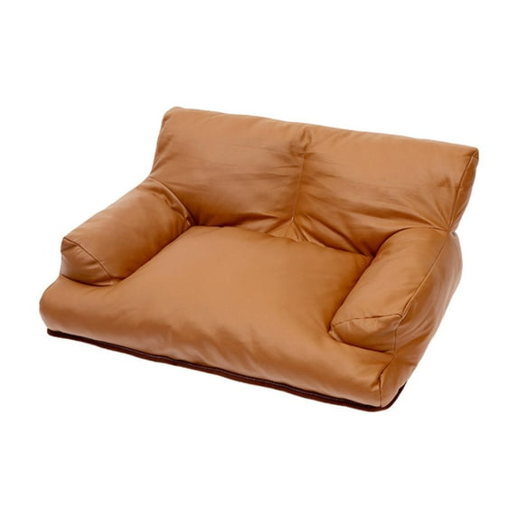 Fzaqwen Pet Couch Cat Couch Bed Playing Warm Decor Portable Kennel PU Leather for Indoor 50x40Cx22cm