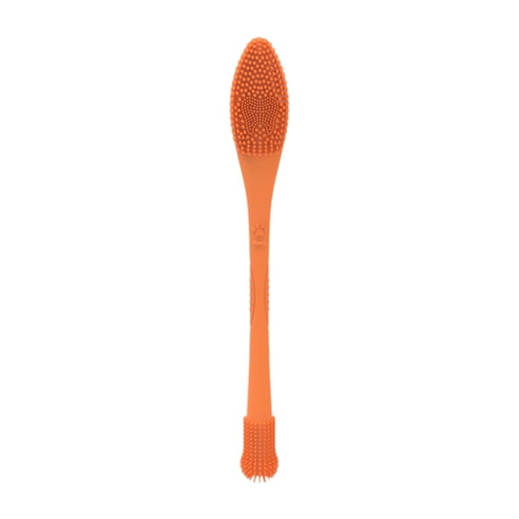 Fzaqwen Pet Toothbrush Cleaner Silicone Dog Cat Toothbrush for Cat Small Pets Puppy Orange
