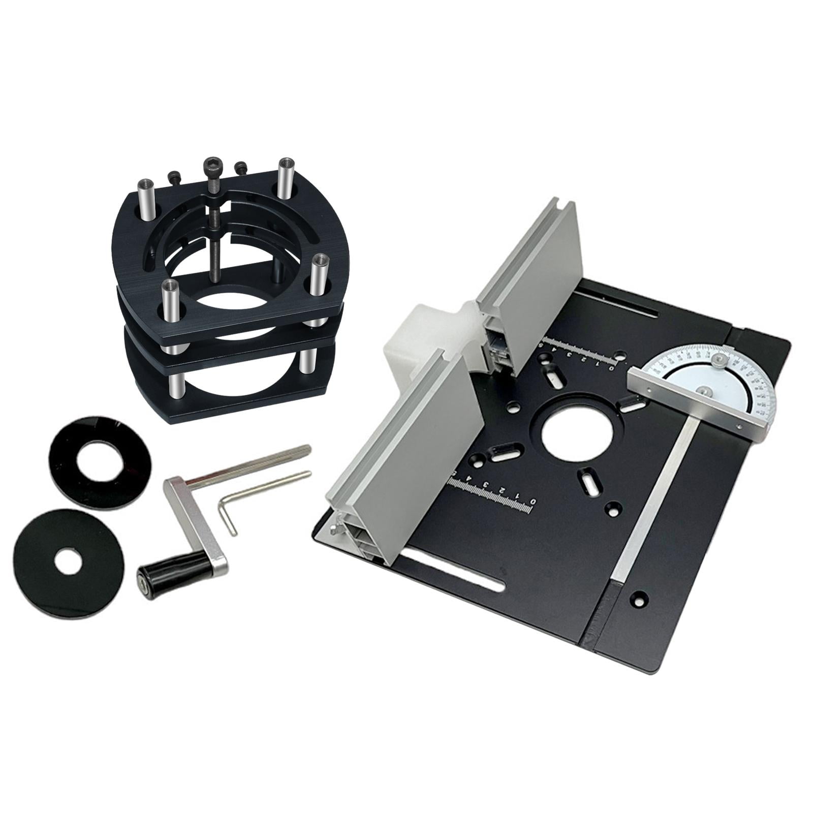 Fzaqwen Plunge Base Router Lifter, Suitable for 65mm Motors, Durable Adjustable Aluminum Black Plate