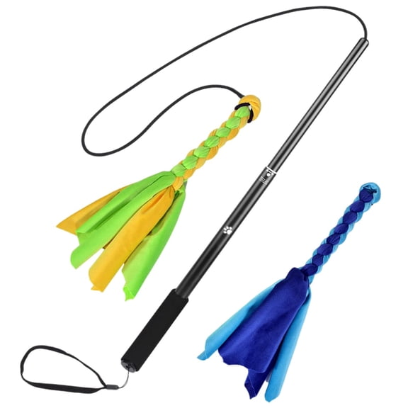 Fzaqwen Pole for Dogs - Durable Telescopic Dogs Obedience Training & Exercise Playing Black 68cm