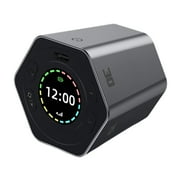 Fzaqwen Pomodoro Timer Adjustable Sound Gravity Sensor Kitchen Timer Magnetic Flip Timer Gray