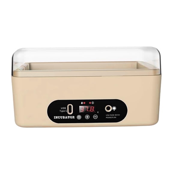 Fzaqwen Portable Digital Egg Incubator Egg Turner Tray USB Rechargeable Poultry Brooder Desktop Poultry Hatcher for Hatching Parakeet Turkey Pigeon , 4 Manual Egg Turning