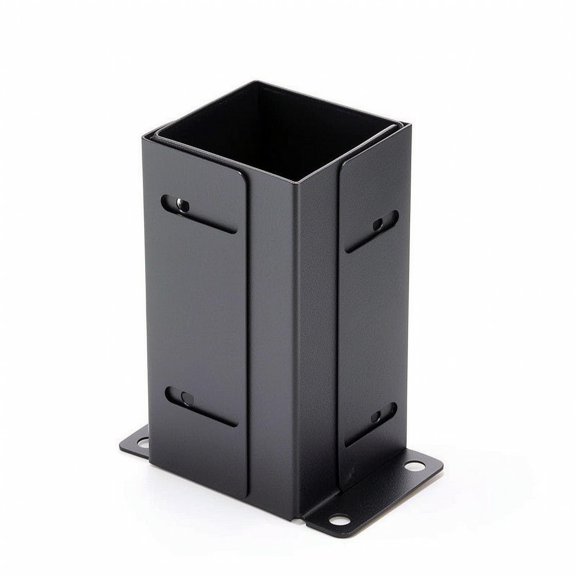 Fzaqwen Post Protector Sleeve Adjustable Post Guard Black for Deck Posts, Porch Railings