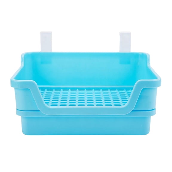 Fzaqwen Rabbit Toilet Box Hamster Indoor Potty Trainer Corner Litter Guinea Pig Pets Blue