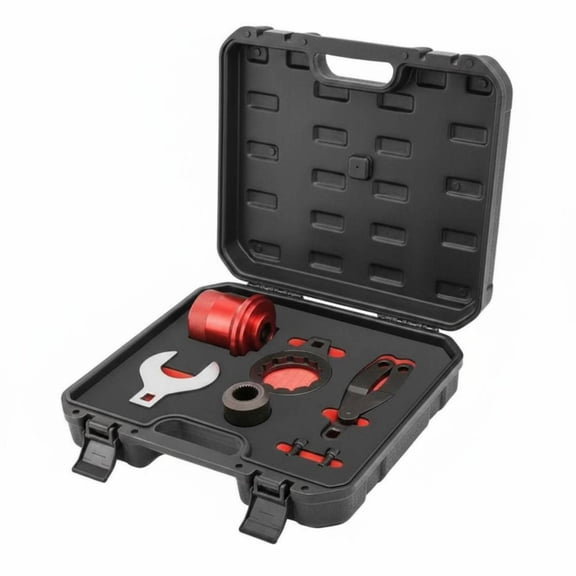 Fzaqwen Rear Differential Tool Kit Automotive Axle Bearing Press Removal Tool Drive Shaft Disassembly Carbon Steel Storage Case Suitable for Repair Garage Mechanics