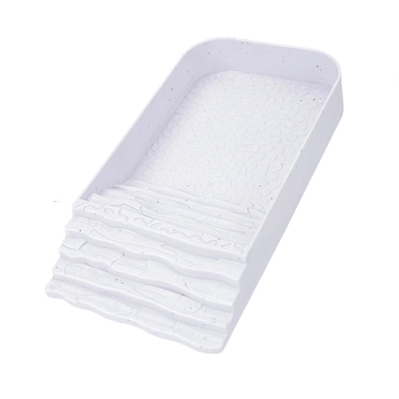 Fzaqwen Reptile Bathing Pool Fish Tank Decoration Reptile Water Bowl for Snake Gecko White