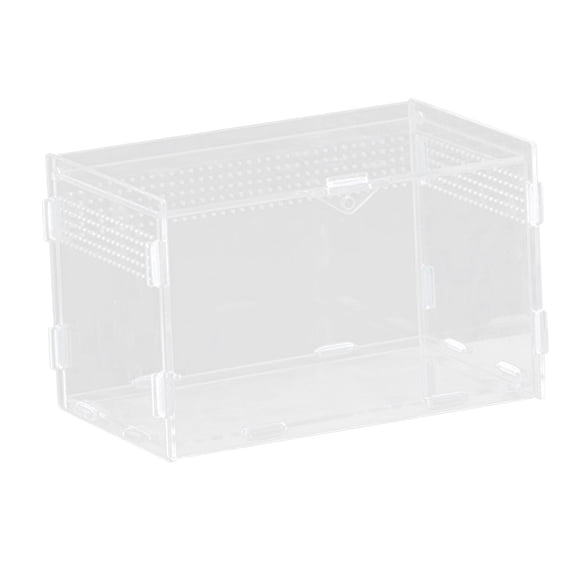 Fzaqwen Reptile Breeding Box Acrylic Snake Cage Tank with Basin Animal Habitat Hatching Case Turtle Transport Container Pet Houses Suitable for Home Use Repti 20x12x12cm