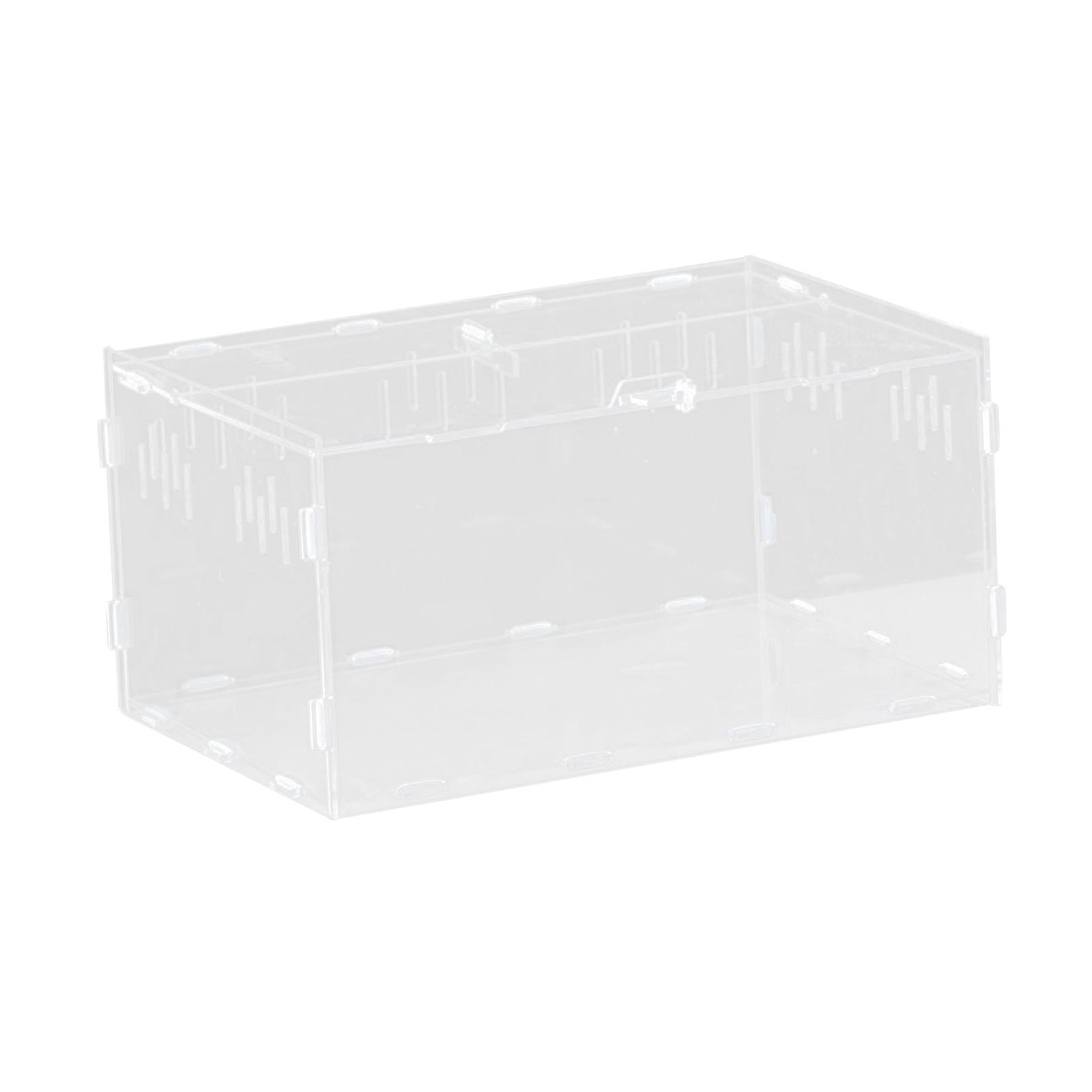 Fzaqwen Reptile Breeding Box Acrylic Snake Cage Tank with Basin Animal Habitat Hatching Case Turtle Transport Container Pet Houses Suitable for Home Use Repti 30x20x15cm