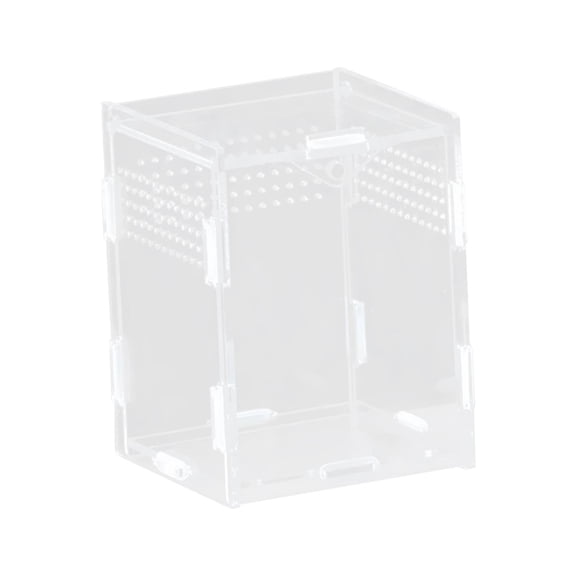 Fzaqwen Reptile Breeding Box Acrylic Snake Cage Tank with Basin Animal Habitat Hatching Case Turtle Transport Container Pet Houses Suitable for Home Use Repti 8x7x10cm