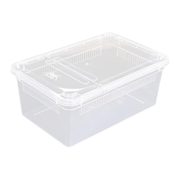 Fzaqwen Reptile Feeding Box Breeding Box Portable Transparent Terrarium Habitat Cage for Style C