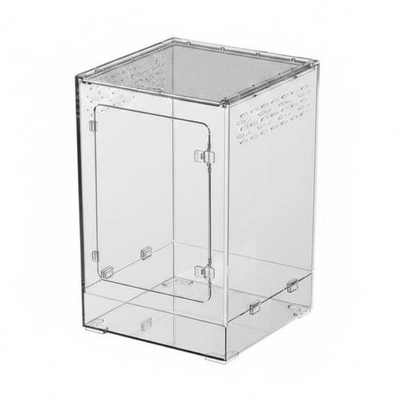 Fzaqwen Reptile Habitat Acrylic Enclosure Terrarium Front Opening Door for Easy Feeding and Maintenance for Arboreal Lizards Frogs and Home Hobbyists