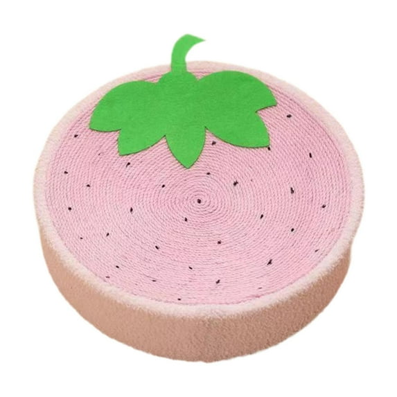 Fzaqwen Round Sisal Cat Scratching Board Cat Bed,Furniture Protection,Cat Nest Scratcher strawberry