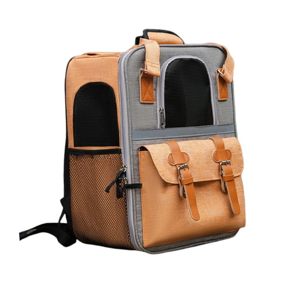 Fzaqwen Sac dos pour animaux de compagnie pour petits chats et chiens , sac de Orange