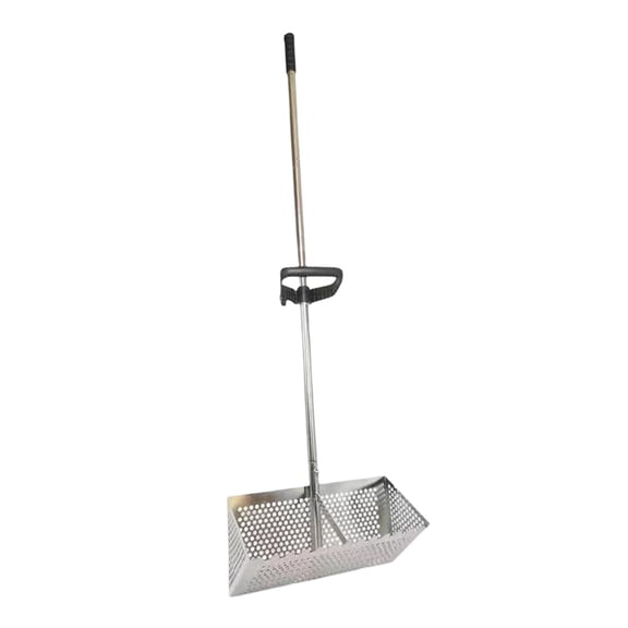 Fzaqwen Sand Rake Easy Grip Sturdy Steel Wide Basket Ergonomic for Garden Sieve