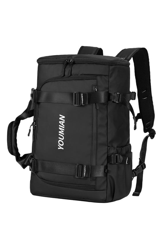 Ski Backpack Ski Boot Bag Large Capacity Men Women Comfortable Ski Boot Backpack Black
