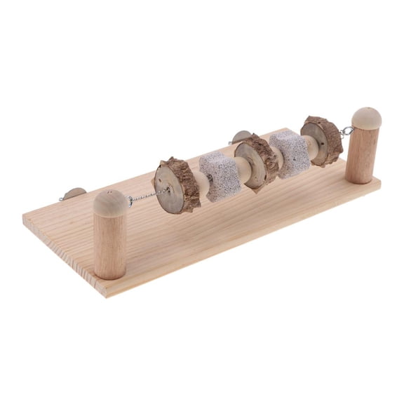 Fzaqwen Small Animal Wooden Stone Chew Grinding Toy for Guinea Pig, Rabbit, Hamster