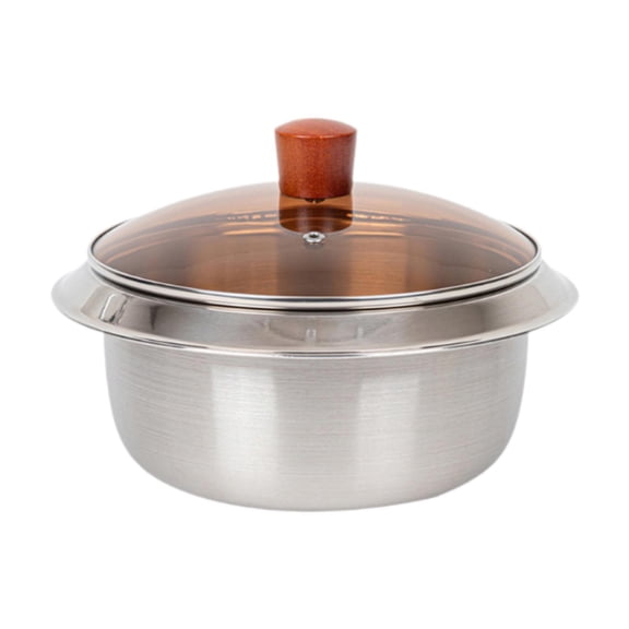 Fzaqwen Stainless Steel Mixing Bowl Serving Bowl Easy Clean Rice Bowl Salad Bowl Ramen 18cm