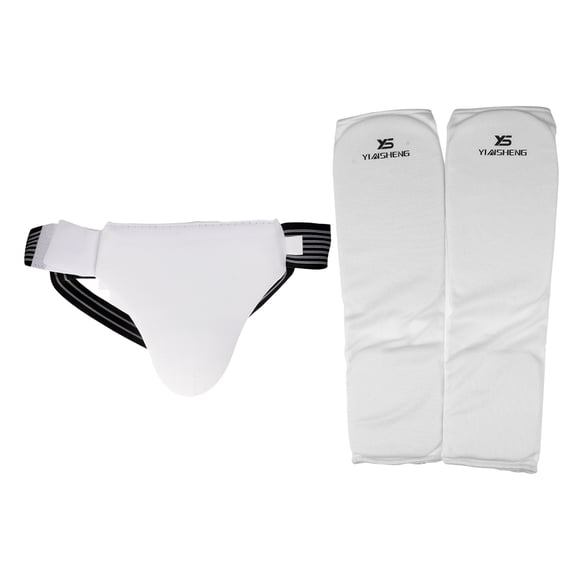 Fzaqwen Taekwondo Karate MMA Shin Instep Groin Protector Leg Foot Pad