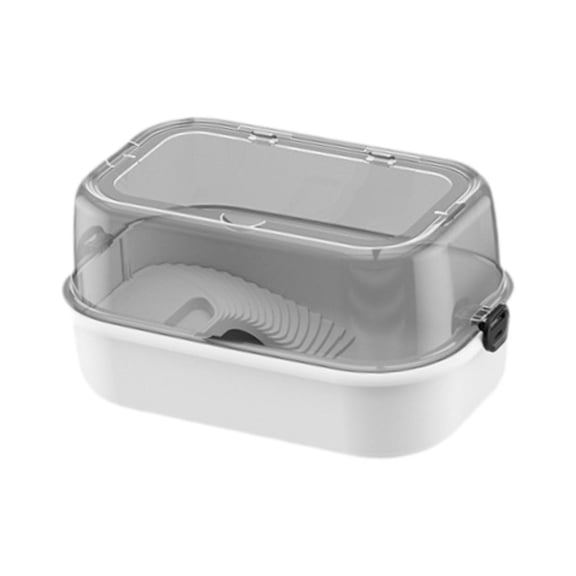 Fzaqwen Turtle Bathing Tub Tortoise Resting Terrace Reptile Habitat Multifunctional Food white