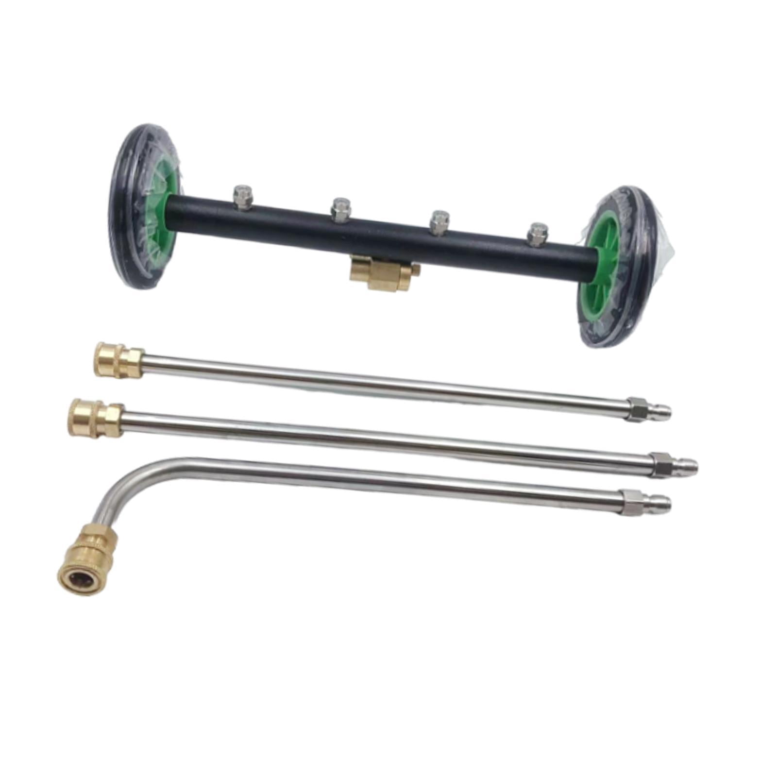 Fzaqwen Undercarriage Cleaner 4 Hole Nozzle Pressure Washer for Patio Truck Vehicles With 3 Poles