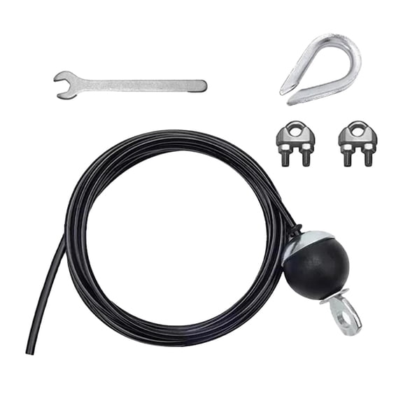 Fzaqwen Upgrade Steel Cable Kit for Home Gym Machine, Lat Pulldown Replacement Workout Cord 1.8m