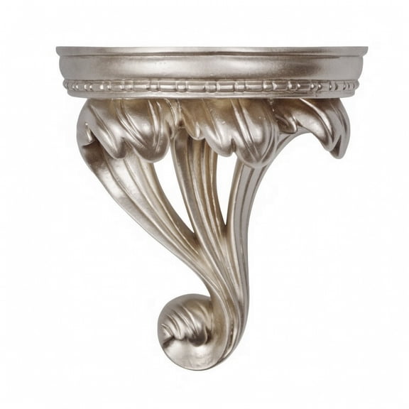 Fzaqwen Wall Decorative Ornate Shelf Resin Carved Leaf Scroll Bracket Compact Design for Family Photos Home Office Living Room Showcase