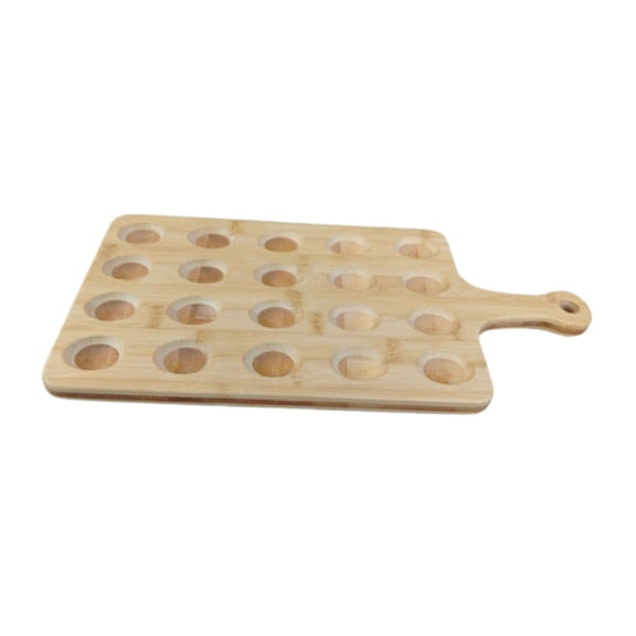Fzaqwen Wooden Egg Holder Serving Tray Multipurpose Egg Storage Stand Egg Organizer Rack