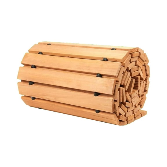 Fzaqwen Wooden Garden Pathway Boardwalk Walkway Roll up Space Saving Beach Wood Road Floor Party Pathway for Party and Beach Wedding Yard