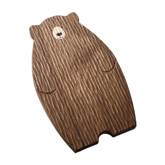 Fzaqwen Wooden Plate Wood Tray Adorable Dinnerware Decoration Wood Serving Platter Bear bear dad