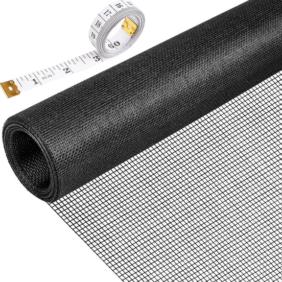 Fzchyzoar 48"X102" Window Screen Replacement, Fiberglass Window Screen Mesh, Replacement Window Screens, Window Screen Door Repair Kit for Patio Porch Sliding Door House Windows Pool Pet, with Ruler