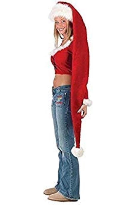 5 Feet Long Santa Hat 61''x12'' for Fun Christmas and Holiday Party (Long Santa Hat 61''x12'')