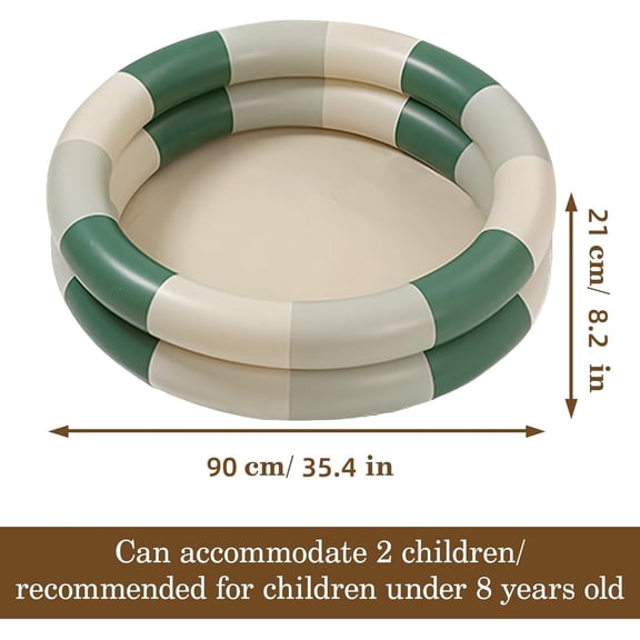 Fzchyzoar Inflatable Swimming Pool 35.4inch Dia, Thickened Design Retro Blow Up Swimming Pool,Garden and Backyard Pools for Family Summer Pool Party