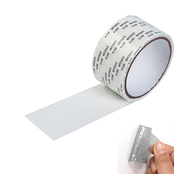 Fzchyzoar Window Screen Repair Tape(2" W×80" L) Strong Adhesive Screen Repair Tape Fiberglass Screen Tape Mesh Repair for Covering Windows or Doors Pet Mesh Cage Tears Holes(White)