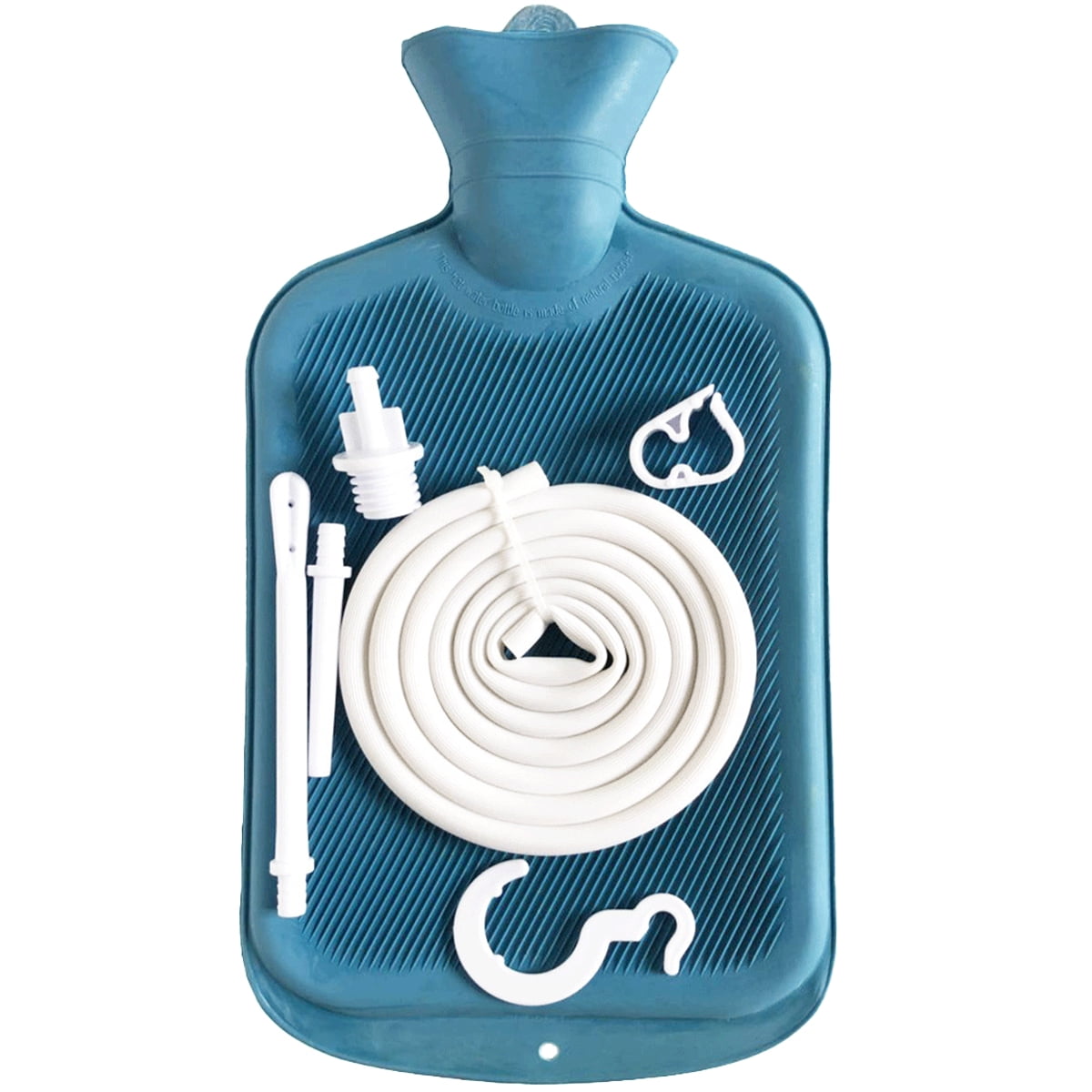 Fznkrag 6Pcs 2L Rubber Hot Water Bottle, Hot Water Bag For Hot Compress Combination Douche \u0026 Enema Kit Cleansing